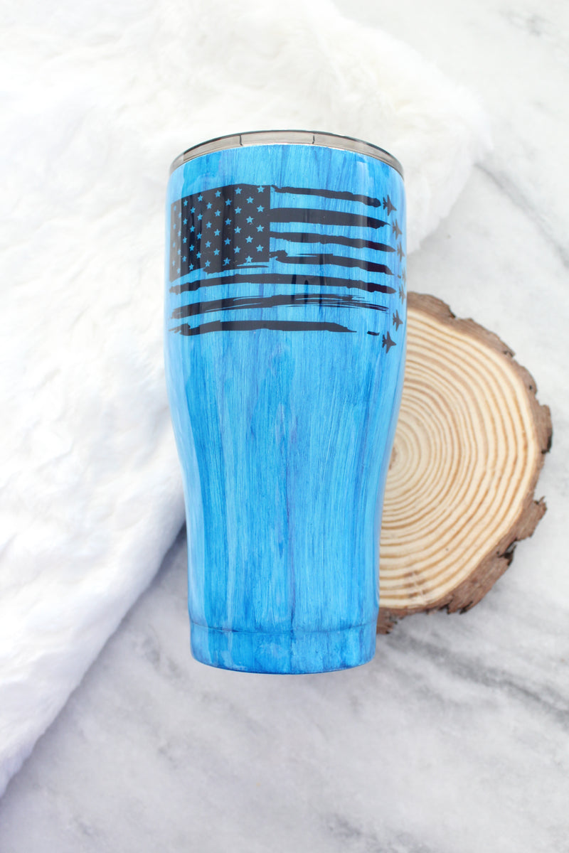 Thin Blue Line Tumbler – AvaMae Creations