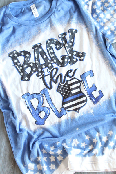 Back the Blue Bleached True Royal T-Shirt