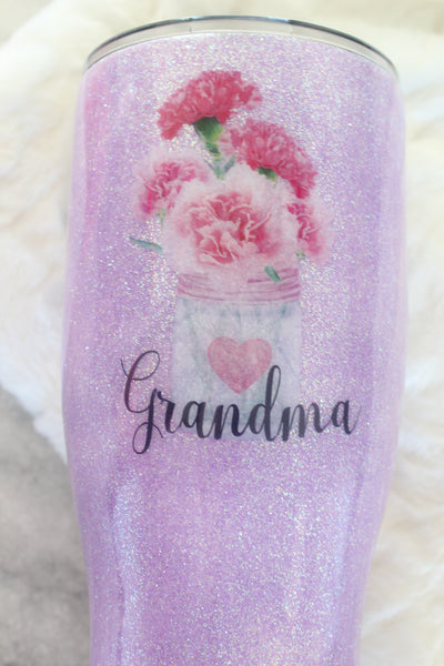Grandma Carnation Tumbler