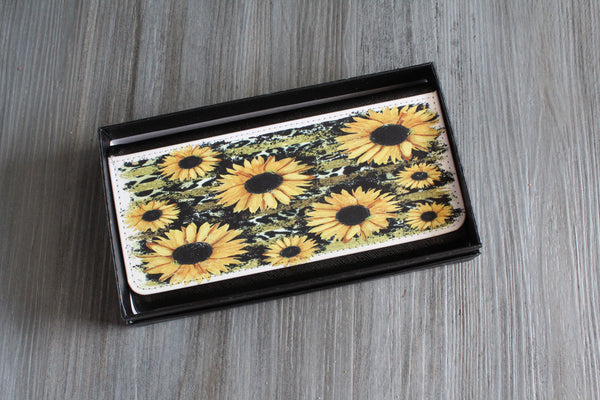 Womens Black Sunflower Wallet