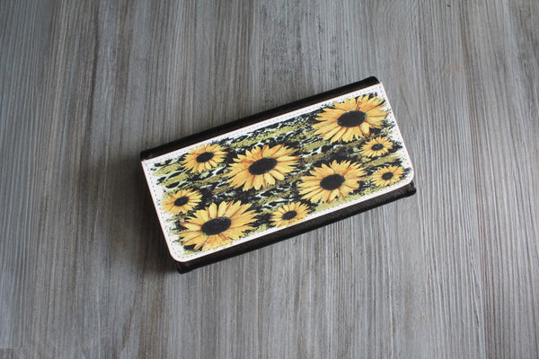 Womens Black Sunflower Wallet