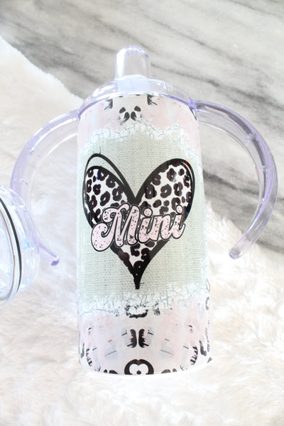 Mommy and Me Pink Cheetah Print Sublimation Tumblers